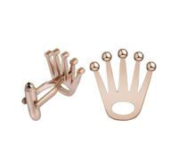 Mens Crown Cufflinks Personality Modern Jewelry Accessories(Rose gold 1pc)