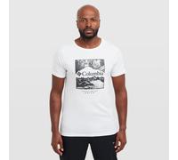 Columbia Men's CSC Seasonal Logo Tee, Short Sleeve T-Shirt, White, Waterscape, S