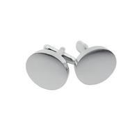 Men's Cufflinks 316L Stainless Steel, Men's cufflinks Silver Gift For Men Round, Waterproof, Heat resistant and Tarnish-free, Add Personalised Message Gift for Him (Plain-Stainless Steel)