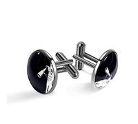 Men's Cufflinks, Astronaut Observe by Telescope on the Moon Cuff Links for Men, Classic Cufflinks Black for Suit Shirt Wedding Business Birthday Jewelry Gift