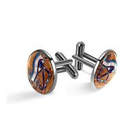 Men's Cufflinks, Egyptian Papyrus Depicting the Horus Eye Cuff Links for Men, Classic Cufflinks Black for Suit Shirt Wedding Business Birthday Jewelry Gift