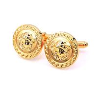 Men's Cufflinks, Gold Napoleon Image Copper Polished Fashion French Cuff Buckle, Sparkly Gift Stylish Shirt Accessory For Accountant Boss Business Wedding Prom Formal Occasion