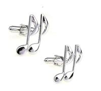Men's Cufflinks Men's Music Note Cuff Links Copper Material Golden Color Design(Color2)