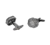 Men's Cufflinks Retro French Entry Luxury Zircon Square Copper Shirt Jewelry(Grey 1PC)