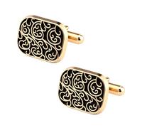 Mens Cufflinks Retro Pattern Cufflink Tuxedo Shirt Studs for Men Floral Patterned Cufflinks Vintage Cuff Links for Wedding Business Party Accessories, S, Metal, no gemstone