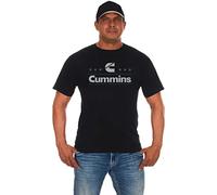 Men's Cummins Diesel Distressed Stars & Bars Crew Neck T-Shirt, Black, XL