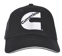 Men's Cummins Diesel Logo Cap Adjustable Black Hat, Black, One size