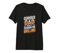 Mens Curious Dad with A Passion for Grilling BBQ Premium T-Shirt