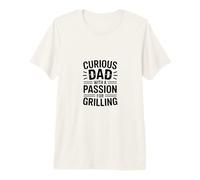 Mens Curious Dad with A Passion for Grilling BBQ Premium T-Shirt