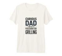 Mens Curious Dad with A Passion for Grilling BBQ Premium T-Shirt