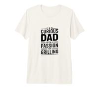 Mens Curious Dad with A Passion for Grilling BBQ Premium T-Shirt