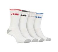 Mens Cushioned Boot Socks by Jeep - 4 Multi Pack Walking Socks