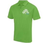 Mens Custom Polyester Polo Shirt Active Workwear Top Him Any Text Image Personalised Printed Comapny Logo Photo Staff Uniform, 3XL, Lime Green