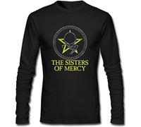 Men's Custom The Sisters of Mercy Logo Long Sleeve T Shirt Size M Black