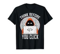 Mens Cybersecurity: Think Before You Click Value Graphic T-Shirt