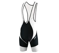 Mens Cycling Bib Shorts Anti Bac Coolmax Padded Bicycling Tight Shorts (Black/White, Small)