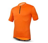 Men's Cycling Jersey Short Sleeve Outdoor Biking Clothing with 3 Rear Pockets Orange