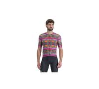 Men's cycling jersey SPORTFUL GLITCH BOMBER JERSEY (MULTICOLOR PINK)