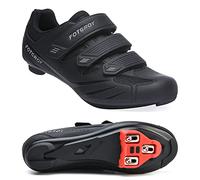 Men's Cycling Shoes for Women, Compatible with Peloton SPD ARC Look Delta Cleats, Unisex Bicycle Riding Spin Shoes Indoor Road Rcing Bikes Shoe Black Size UK7