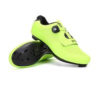 Mens Cycling Shoes, Unisex Mountain Road Bikes Shoes, Compatible Installation SPD & Look Delta Cycle Riding Cleat, Men's Women's MTB Cycling Shoes (8,Yellow)