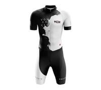 Men's Cycling Skinsuit＋Competition Professional Padded,Men Triathlon Suit,One Piece Trisuit Bike Top Short Sublimated Design,Men's Shorty Summer Wetsuit (Typ-11,L)