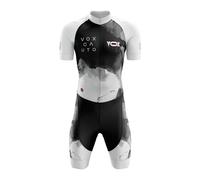 Men's Cycling Skinsuit＋Competition Professional Padded,Men Triathlon Suit,One Piece Trisuit Bike Top Short Sublimated Design,Men's Shorty Summer Wetsuit (Typ-10,M)