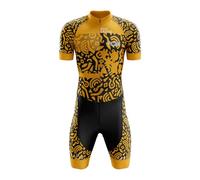 Men's Cycling Skinsuit＋Competition Professional Padded,Men Triathlon Suit,One Piece Trisuit Bike Top Short Sublimated Design,Men's Shorty Summer Wetsuit (Typ-7,XXL)