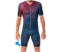 Men's Cycling Skinsuit - Trisuit Triathlon One piece padded Short Sleeve suit Duathlon Running Swimming Cycling skin suit (F2,XXX-Large)