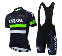 Men's Cycling Suit Cycling Clothing Set Short Sleeve with Gel Pad Bib Shorts for Outdoor MTB Cycle Riding Biking Riding Sportswear Short Jersey (Green,M)