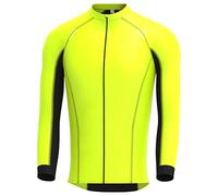 Men's Cycling Thermal Jacket - Waterproof, Breathable, Lightweight, High Visibility Bike Jersey, Yellow, Size M by DHEERA Sports
