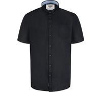 Mens D555 James Basic Oxford Short Sleeve Shirt Black 3XL 4XL 5XL 6XL 7XL 8XL
