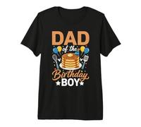 Mens Dad of The Birthday Boy Pancake Lover Celebration Premium T-Shirt