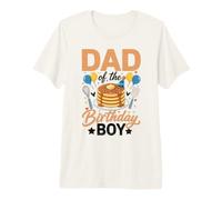Mens Dad of The Birthday Boy Pancake Stack Premium T-Shirt