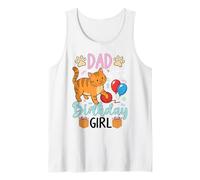 Mens Dad of The Birthday Girl Cat Party Celebration Tank Top