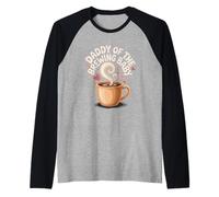 Mens Daddy of The Brewing Baby Coffee Mug Raglan Baseball Tee