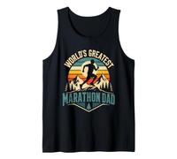 Mens Daddy World's Greatest Marathon DAD Funny Marathon Tank Top