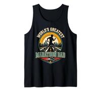 Mens Daddy World's Greatest Marathon DAD Funny Marathon Tank Top