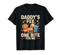 Mens Daddy's Fee One Bite For Me Father's Humor Funny Dad Joke T-Shirt