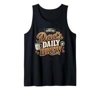 Mens Dad's Brew Coffee Lover Dad Happy Father's Day Retro Tank Top