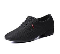 Men's Dance Shoes Comfortable Latin Ballroom Salsa Tango Dancing Shoes Male Breathable Performance Practice Shoes,Suede Sole,8 UK