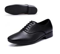 Men's Dance Shoes Men Standard Dance Shoe Ballroom Shoe Professional Genuine Leather Latin Dance Shoes Practice Competition(Perforated polyureth,43)