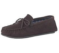 Mokkers Bruce Leather Slipper Men's | Slip On Shoes | Dark Brown | UK Size 15