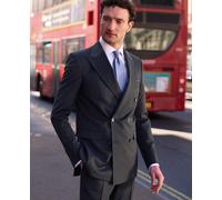 Men's Dark Navy Wool Blend Tailored Double Breasted Suit Jacket - Size: 44" x Regular - Savile Row Company