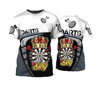 Men's Dart Round Target 3D Print T-Shirt Summer O-Neck Short Sleeve Dart Players Gift Tees Casual Street Cool Funny Streetwear Pullover Tops