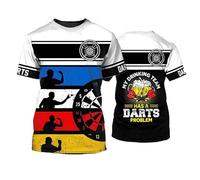 Men's Dart Round Target 3D Print T-Shirt Summer O-Neck Short Sleeve Dart Players Gift Tees Casual Street Cool Funny Streetwear Pullover Tops