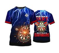 Men's Dart Round Target 3D Print T-Shirt Summer O-Neck Short Sleeve Dart Players Gift Tees Casual Street Cool Funny Streetwear Pullover Tops