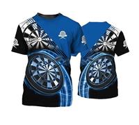 Men's Dart Round Target 3D Print T-Shirt Summer O-Neck Short Sleeve Dart Players Gift Tees Casual Street Cool Funny Streetwear Pullover Tops