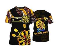 Men's Dart Round Target 3D Print T-Shirt Summer O-Neck Short Sleeve Dart Players Gift Tees Casual Street Cool Funny Streetwear Pullover Tops