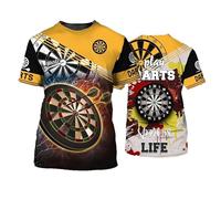 Men's Dart Round Target 3D Print T-Shirt Summer O-Neck Short Sleeve Dart Players Gift Tees Casual Street Cool Funny Streetwear Pullover Tops