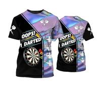 Men's Dart Round Target 3D Print T-Shirt Summer O-Neck Short Sleeve Dart Players Gift Tees Casual Street Cool Funny Streetwear Pullover Tops